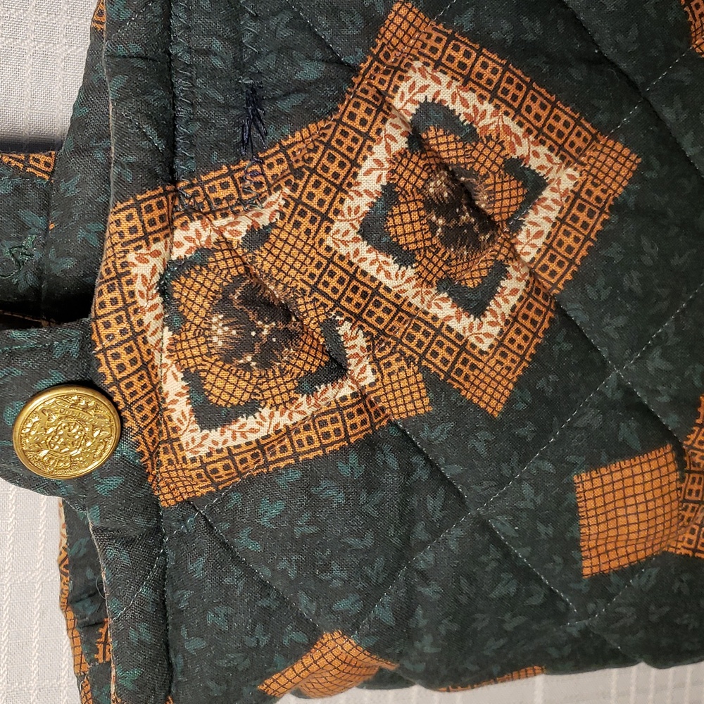 Vintage Quilted Homemade ,Rose In Sqaure Pattern,Women's tote bag .